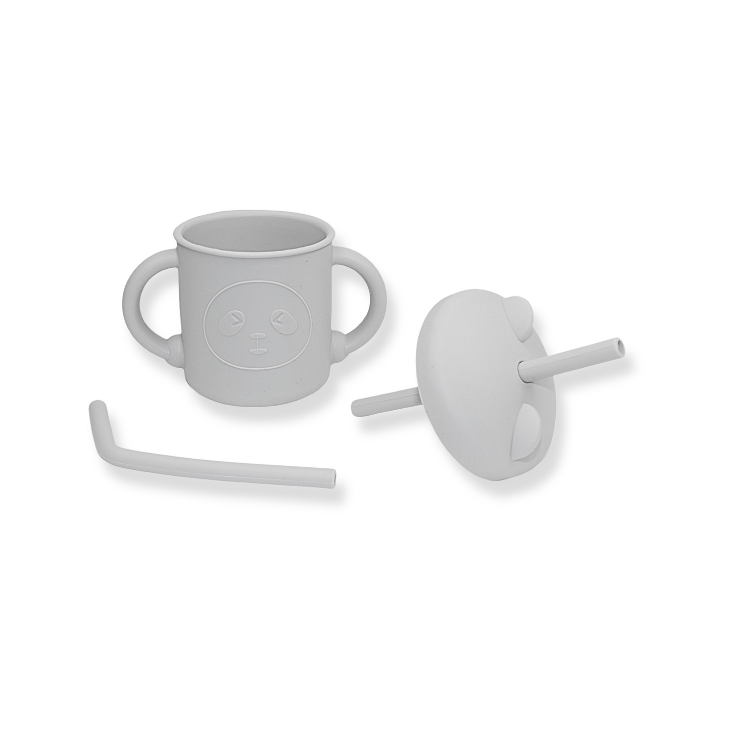 Vaso con popote little bear | Light grey