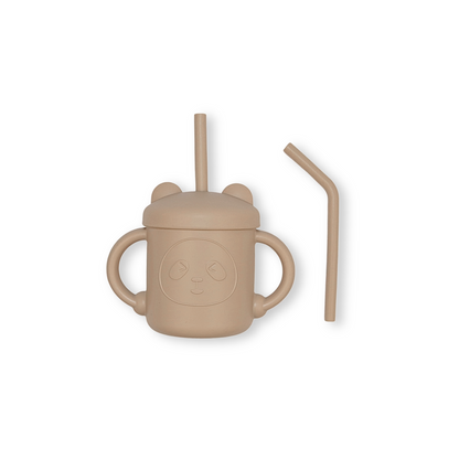 Vaso con popote little bear | Capuccino