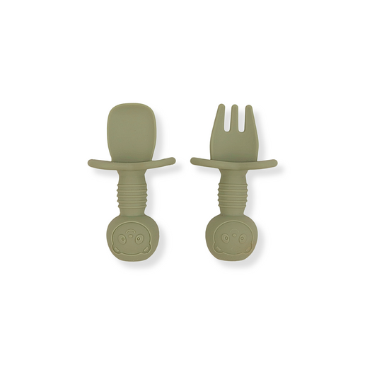 Par de cubiertos tope | Olive