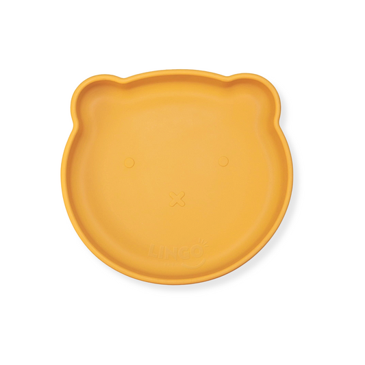 Plato liso little bear | Mustard