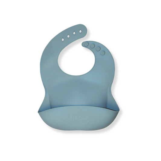 Babero de silicon | Grey blue