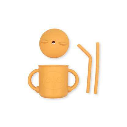 Vaso con popote little bear | Mustard