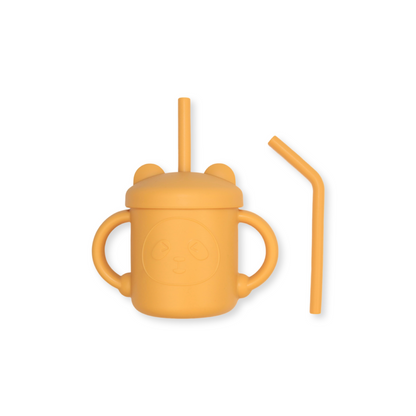 Vaso con popote little bear | Mustard