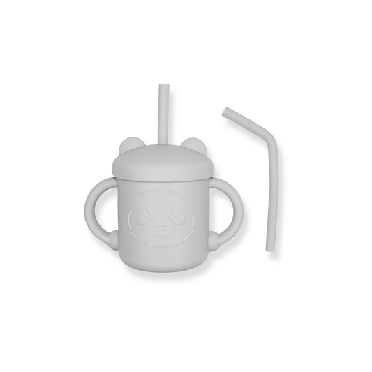Vaso con popote little bear | Light grey