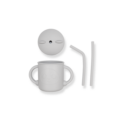 Vaso con popote little bear | Light grey