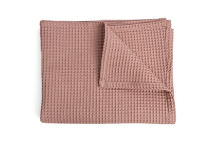 Mantita waffle | Dusty rose